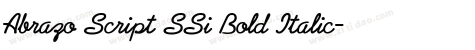 Abrazo Script SSi Bold Italic字体转换